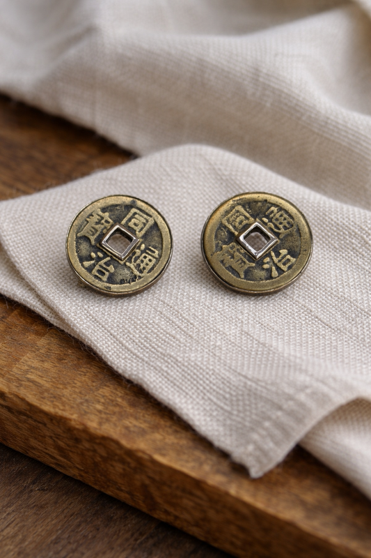 Coin Motif Earrings