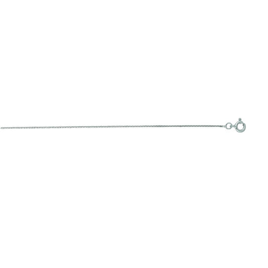 14K 18in .6mm Classic Box Chain w/ Spring Ring Clasp