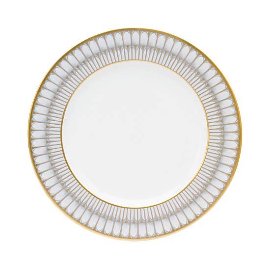 Arcades Grey & Gold Dinner Plate