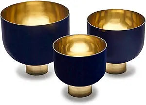 Decorative Opus Bowls W/Gold Base-Large