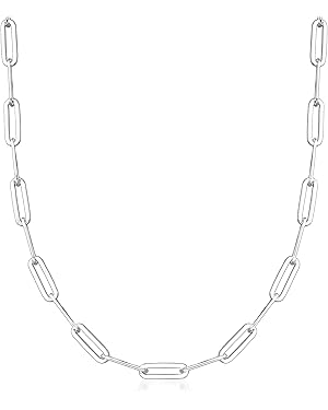 Sterling Silver Necklace made with Paperclip Chain