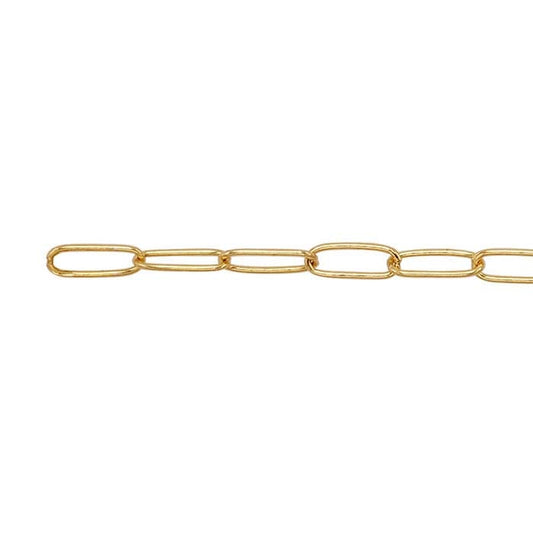 14k GF 1.7mm Elongated Oval Cable Chain Per Bracelet