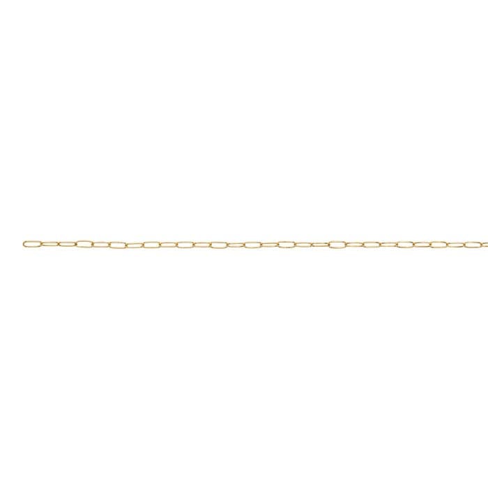 14k GF 1.7mm Elongated Oval Cable Chain Per Bracelet