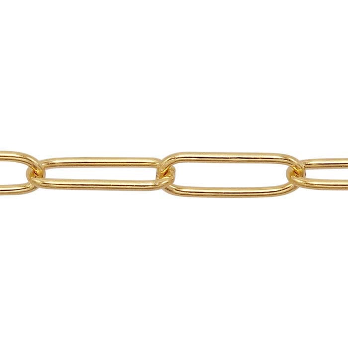14k GF 1.7mm Elongated Oval Cable Chain Per Bracelet