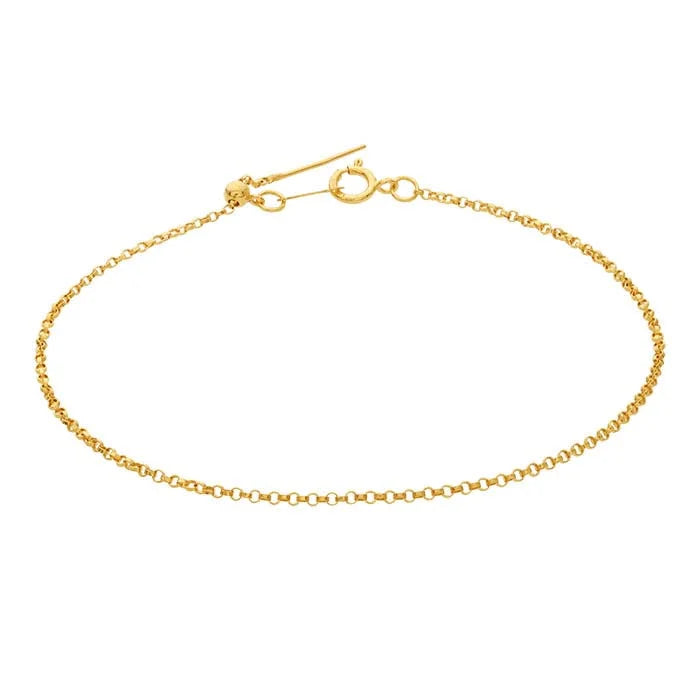 14k GF Small Rolo Chain Per Bracelet