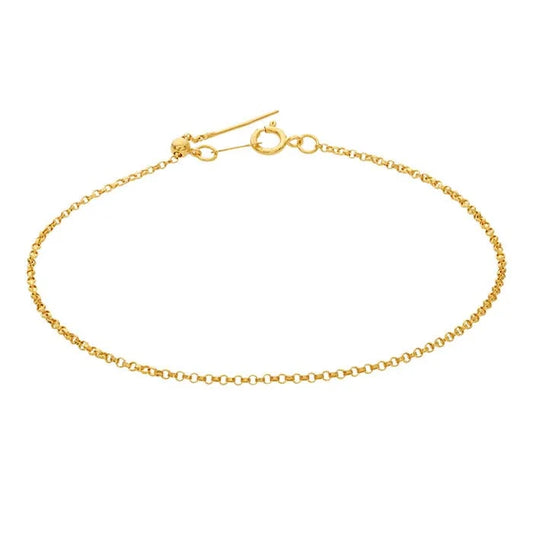 14k GF Small Rolo Chain Per Bracelet