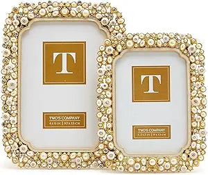 3.5x5 Pearl and Rhinestone Photo Frame