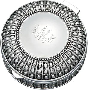 Beaded Antique Round Box 3"