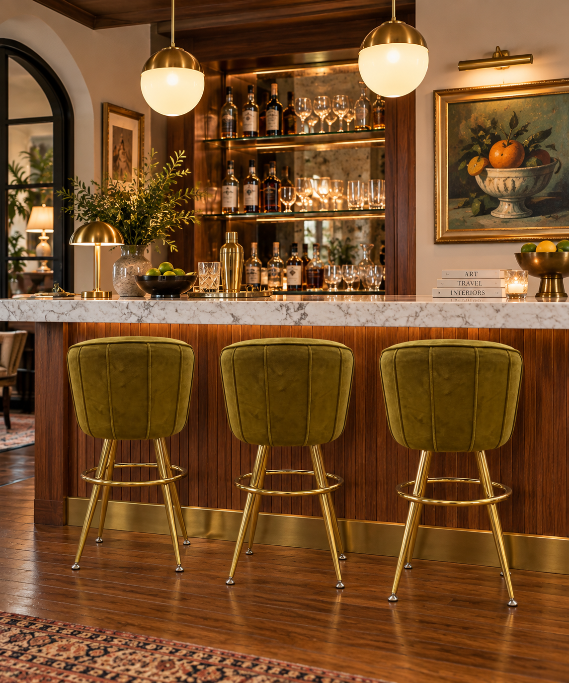 Conrad Bar Stool Velvet