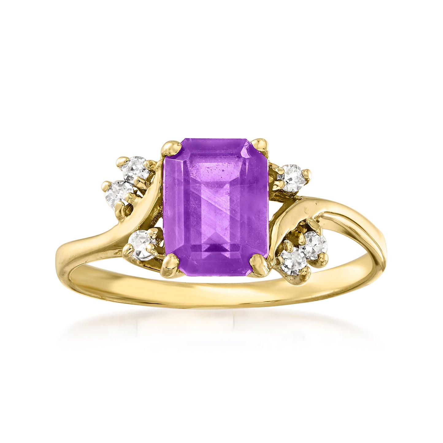 14kt YG Diamond/Amythyst 1.25