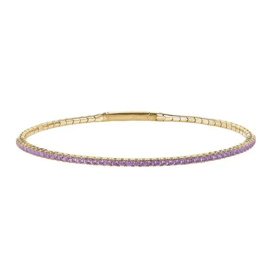 Amethyst Birthstone Flexible Tennis Bracelet