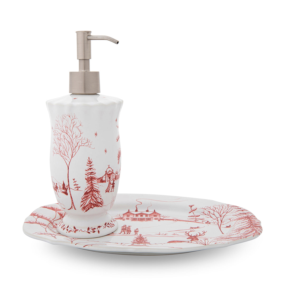 Winter Frolic Ruby 8" Tray