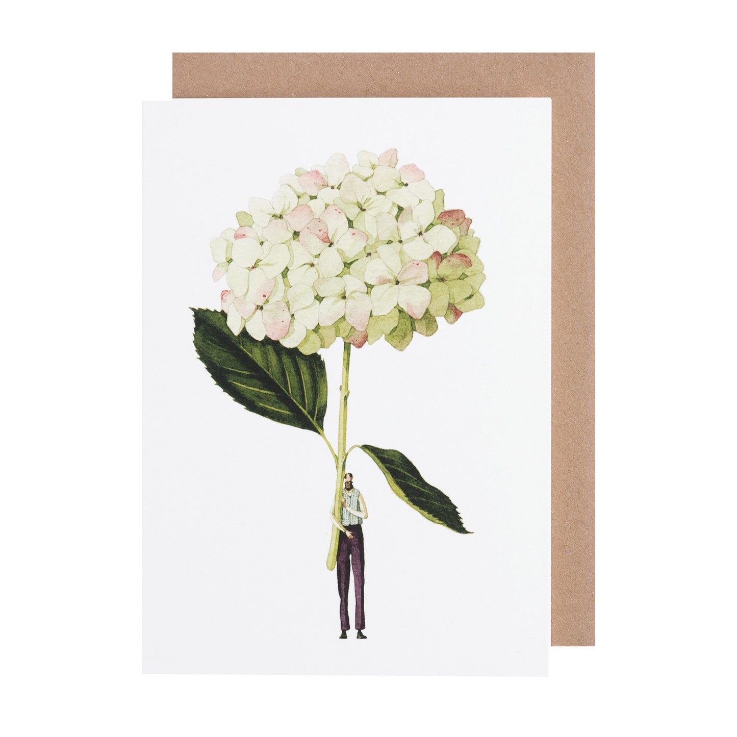 Green Hydrangea Greeting Card