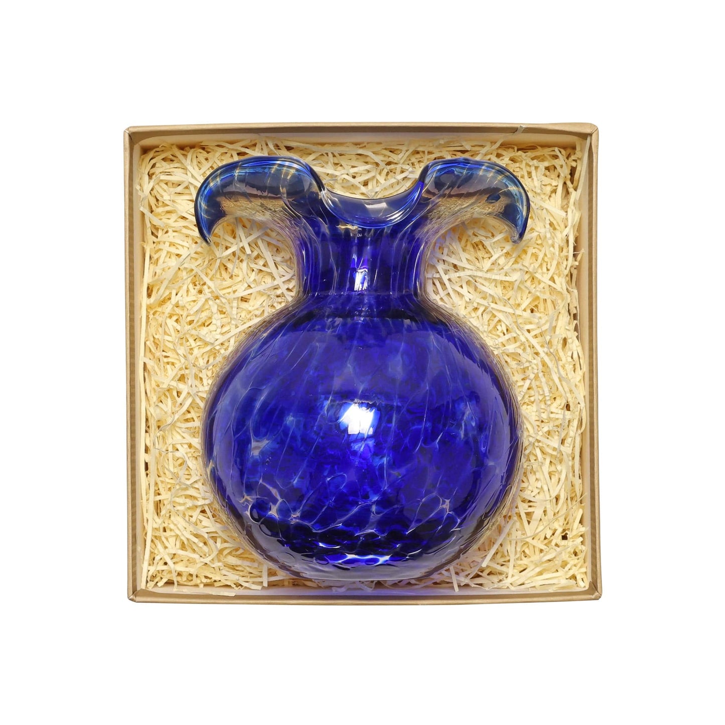 Cobalt Tortoiseshell Bud Vase