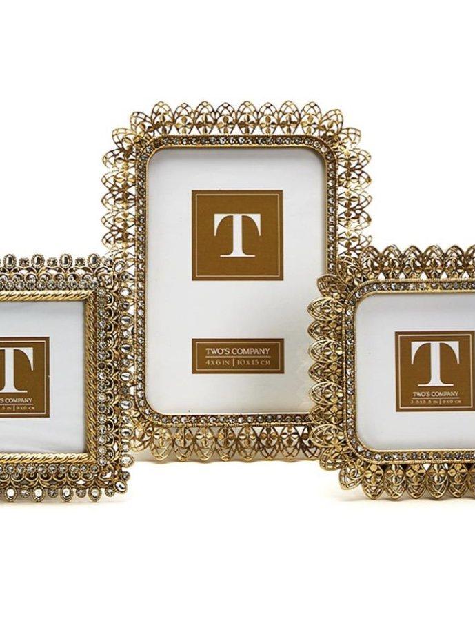 4x6 Gold Jeweled Photo Frame 4x6