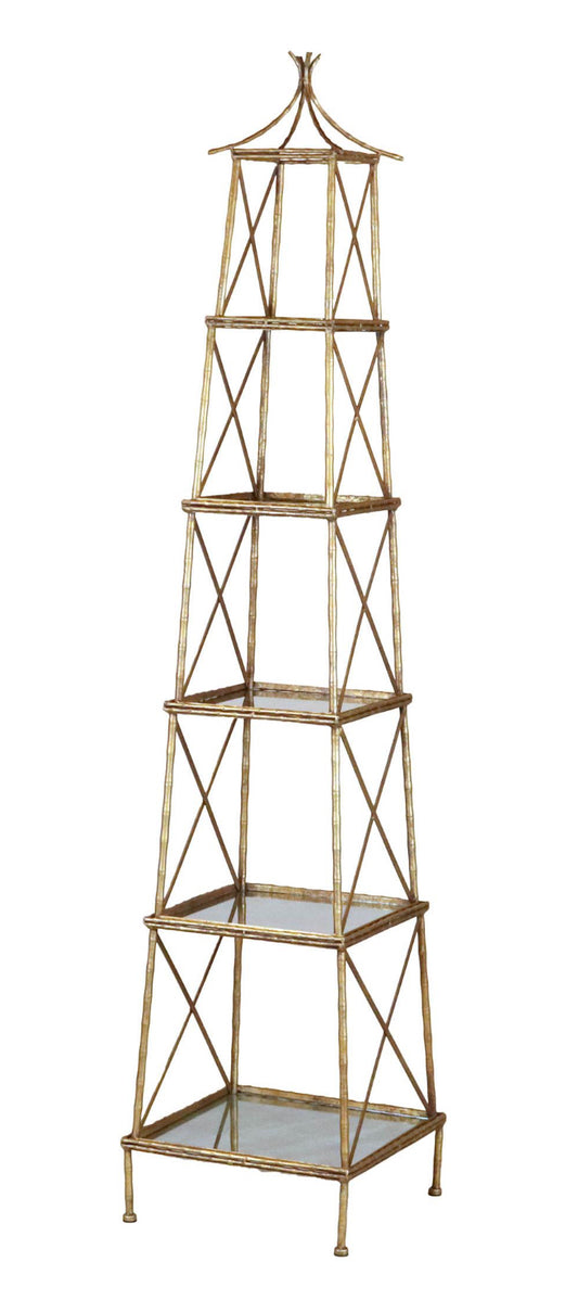 Golden Bamboo Five Shelf Stackable