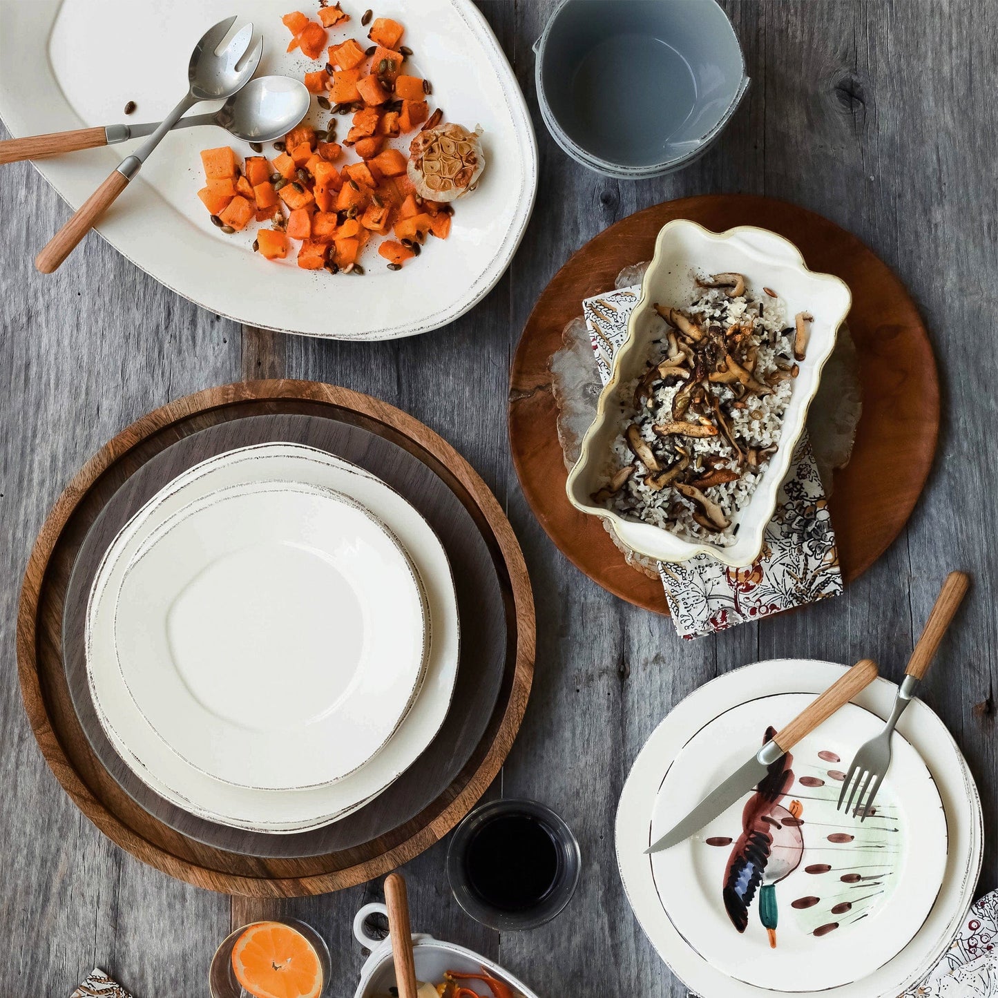 Lastra Light Gray Oval Platter