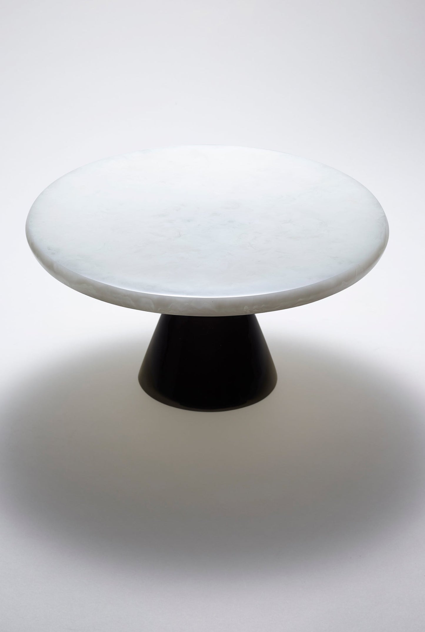 Large Cake Stand-White w/ Charcoal Base