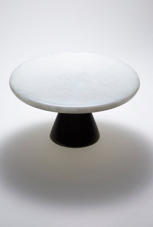 Large Cake Stand-White w/ Charcoal Base