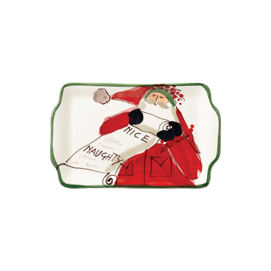 Vietri Old St. Nick Small Rectangle Plate