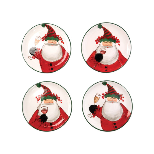 Old St. Nick Cocktail Plates-Set of 4