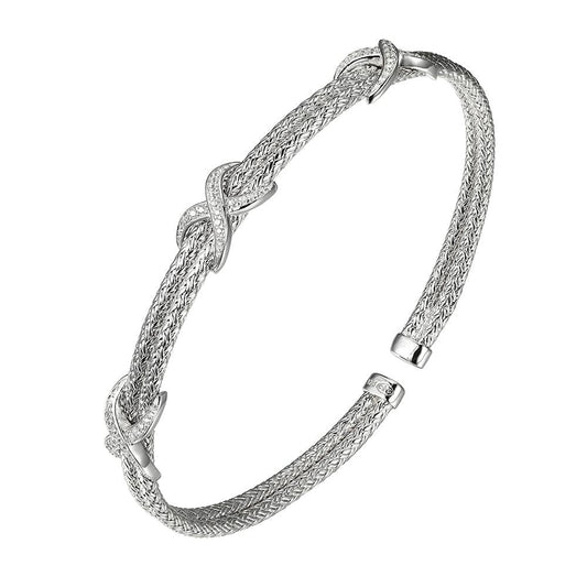 Sterling Silver 2mm Mesh Cuff