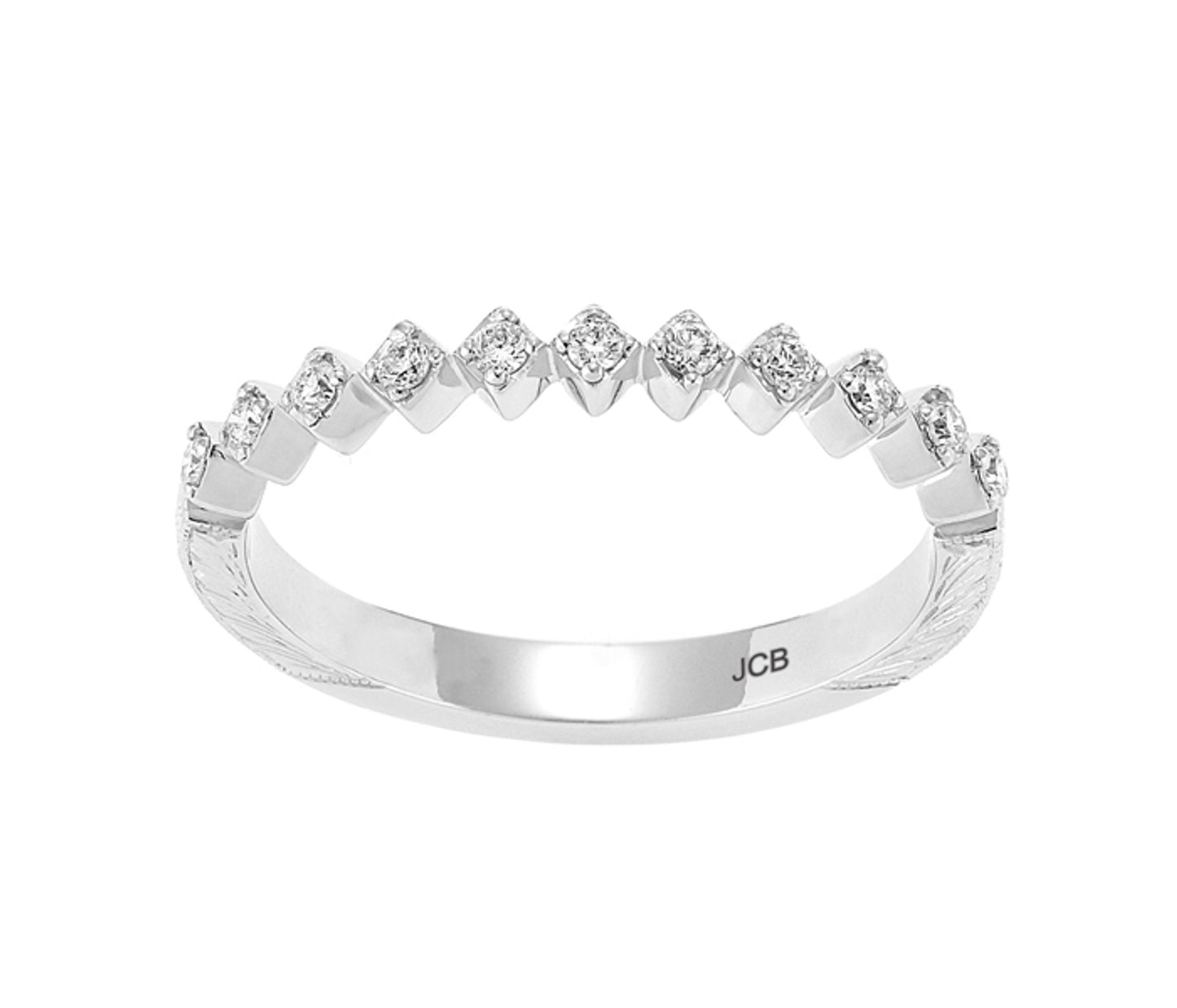 14K WG D.05 S.12 Half Band Ring