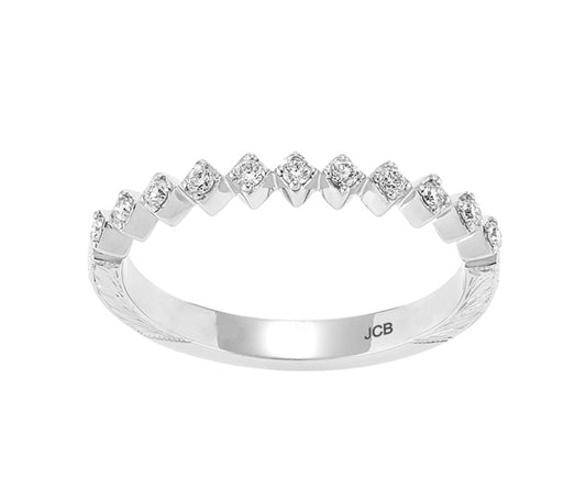 14K WG D.05 S.12 Half Band Ring