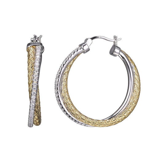 SS Hoop w/ CZ Band