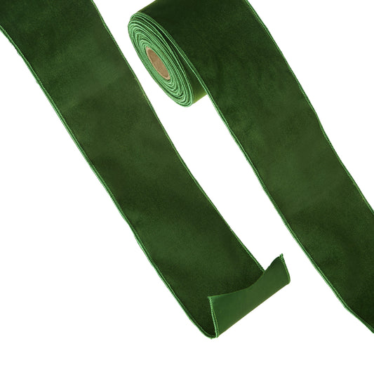 4" X 10 YDS VELVET WIRED RIBBON
