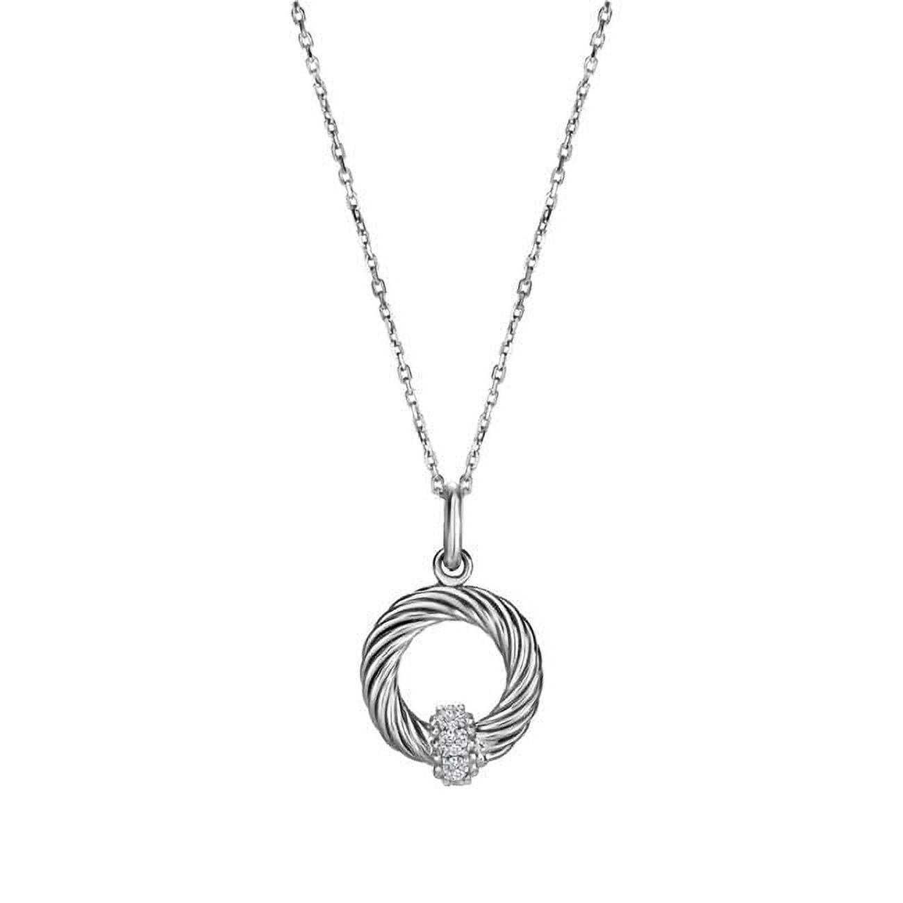 Silver Rhd. 18in Necklace w/ Lobster Clasp