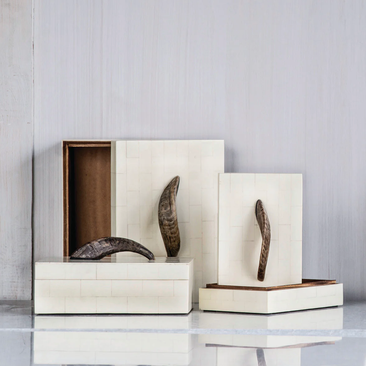 Asili Bone Box with Horn Medium