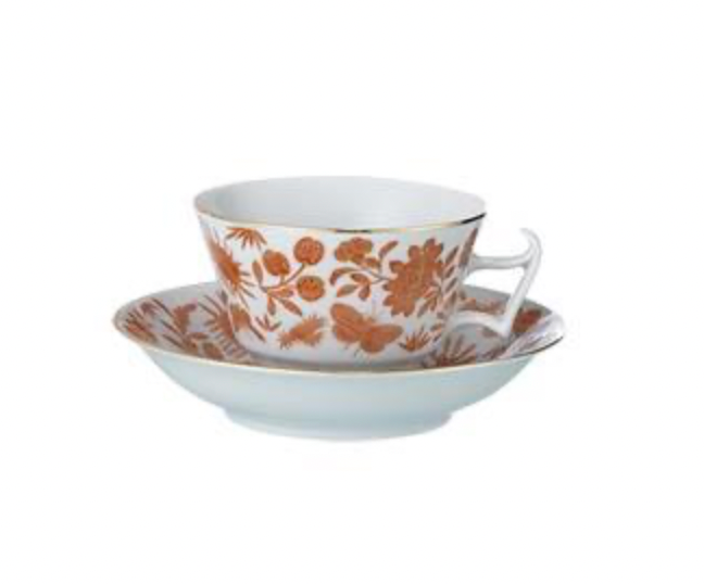 Sacred Bird and Butterfly Tea Cup and Saucer