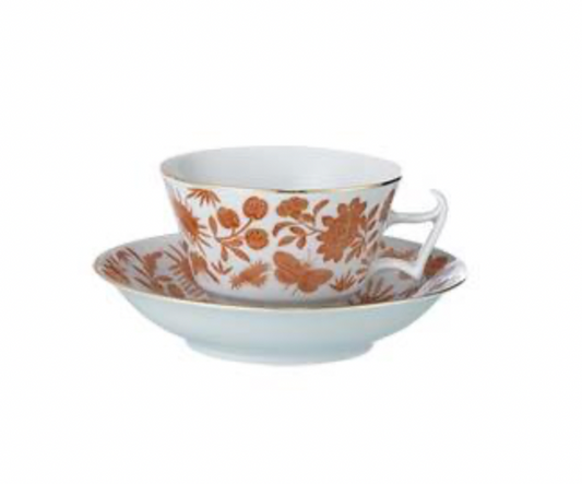 Sacred Bird and Butterfly Tea Cup and Saucer