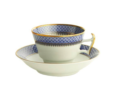 Indigo Wave Tea Cup and Saucer