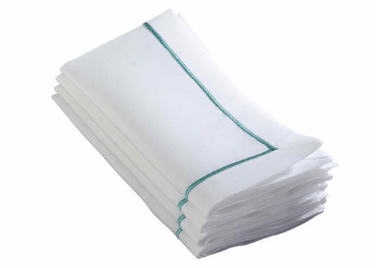 Sea Green Embroidered Line Design Napkin (Set of 4)