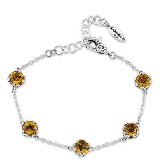 Sterling Silver Citrine Birthstone Glow Bracelet