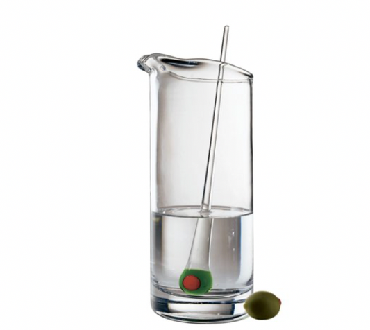 Martini Pitcher with Glass Olive Stirrer