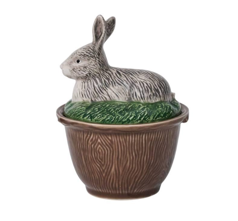 Forest Walk Rabbit Bowl with Lid