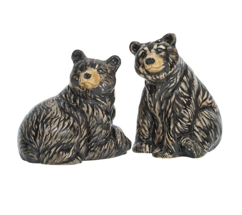 Clever Creatures Black Bear Salt and Pepper Shakers Set/2pc