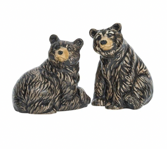 Clever Creatures Black Bear Salt and Pepper Shakers Set/2pc