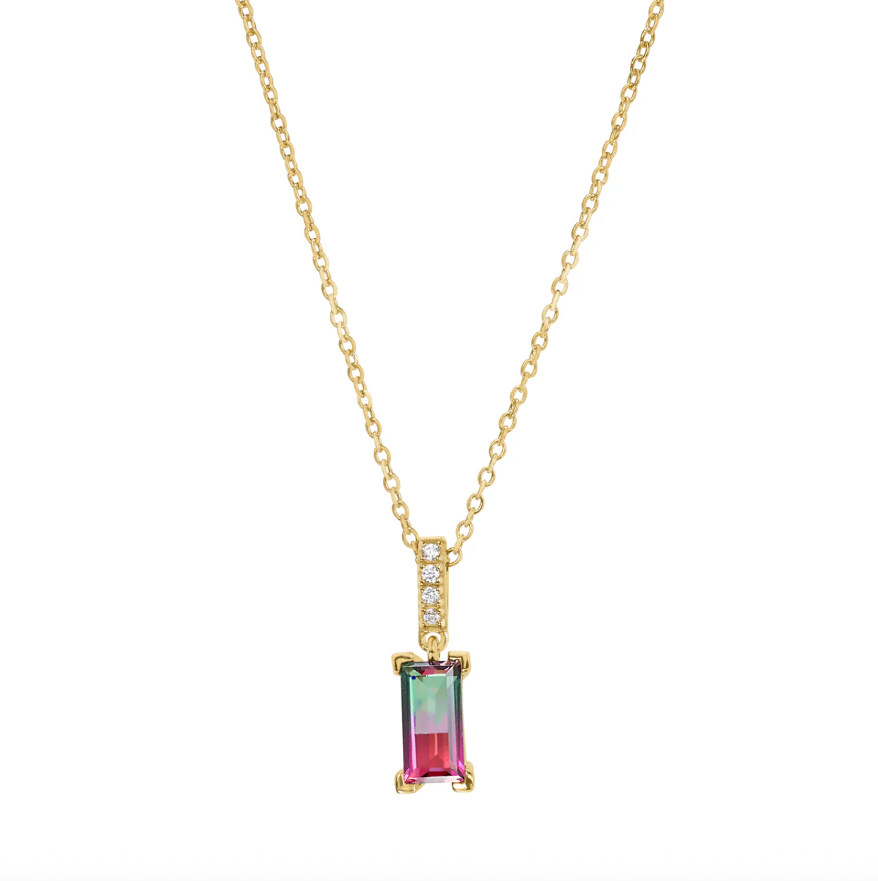 Watermelon Tourmaline Necklace