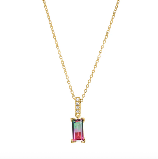 Watermelon Tourmaline Necklace