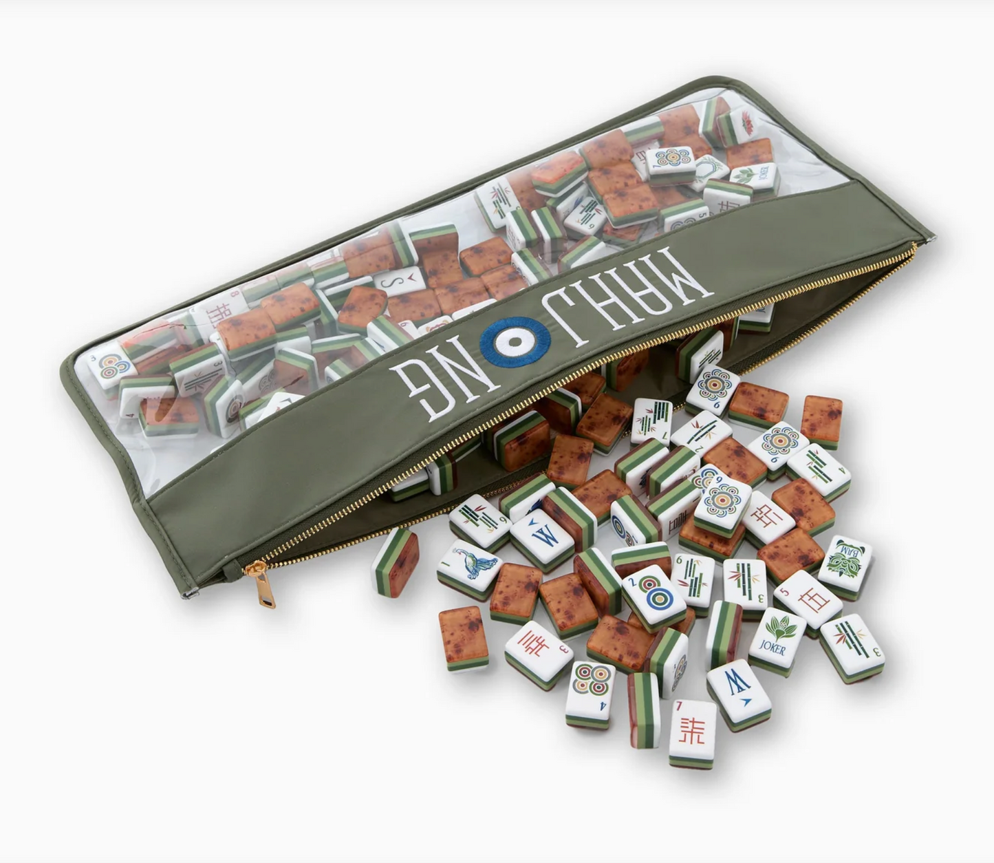 Forest Green Mahjong Bag
