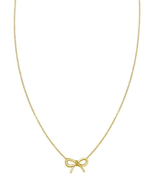 14K Small Bow Necklace