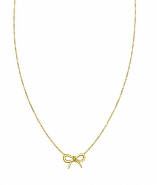 14K Small Bow Necklace