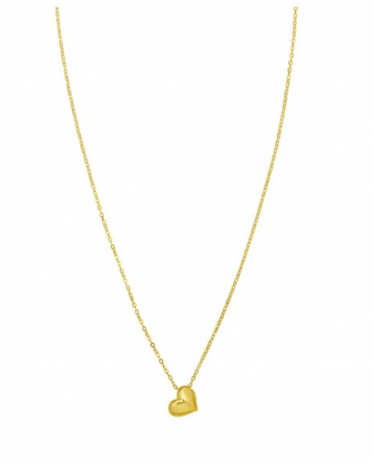 14K Puffed Mini Heart Pendant