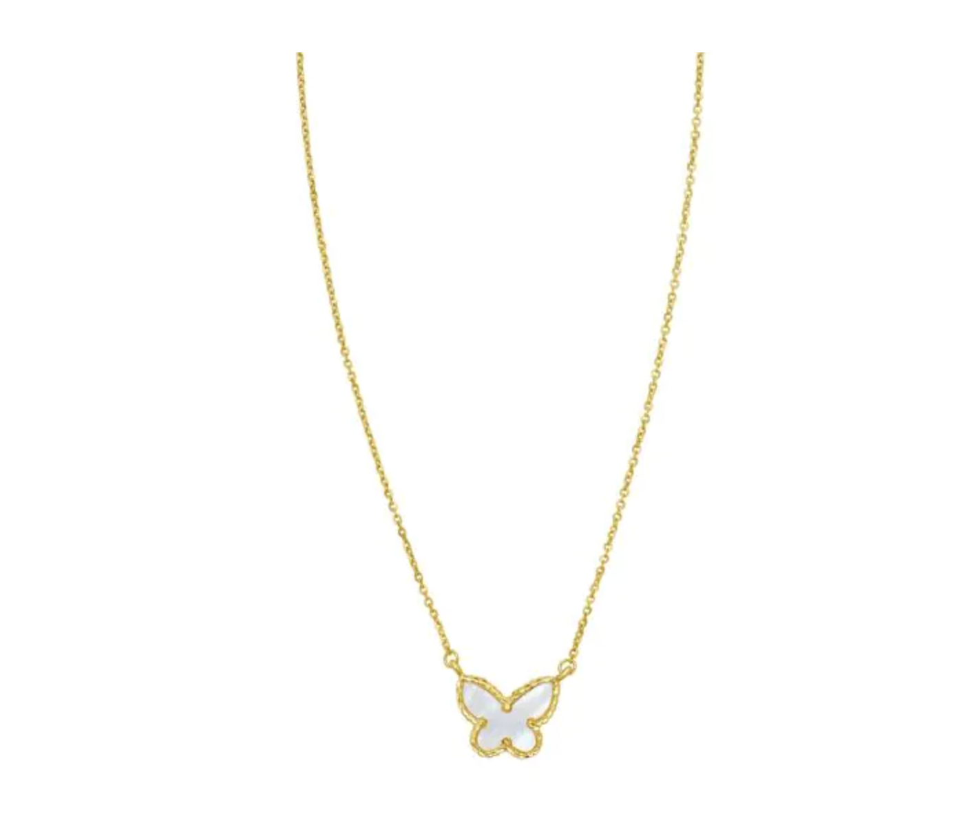14K Primavera MOP Butterfly Necklace