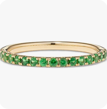 14KY Tsavorite Band