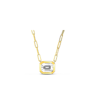 14KY White Topaz Necklace